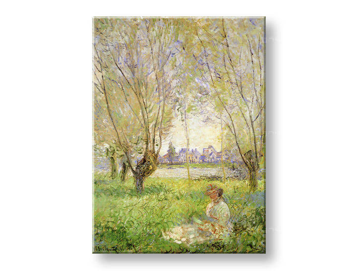 Слики на платно WOMAN UNDER THE WILLOWS – Claude Monet  