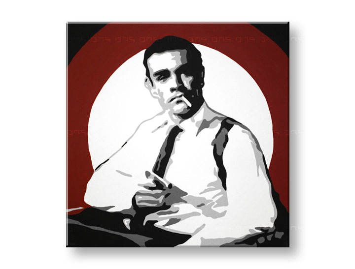 Рачно сликани слики на платно POP Art James Bond 1-делна