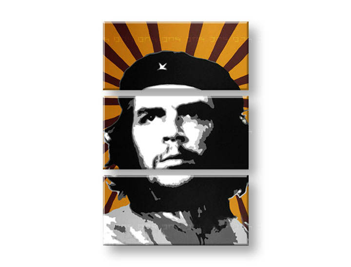 Рачно сликани слики на платно POP Art Che Guevara 3-делна