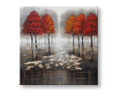 Насликана слика на платно ДРВА 1-делна 70x70 cm CFAZH5184E1