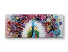 Насликана слика на платно ПАУН 1-делна 100x40 cm CFAZH6401E1