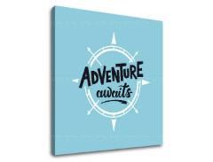 Мотивациона слика на платно Adventure awaits_001