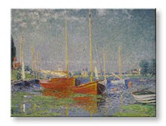 Слики на платно RED BOATS AT ARGENTEUIL–Claude Monet 70x60cm REP073/24h