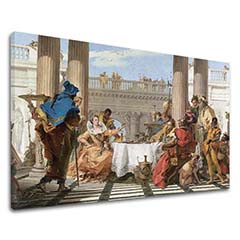 Слики на платно Giambattista Tiepolo - The Banquet of Cleopatra