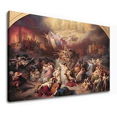 Слики на платно Wilhelm von Kaulbach - The Destruction of Jerusalem by Titus