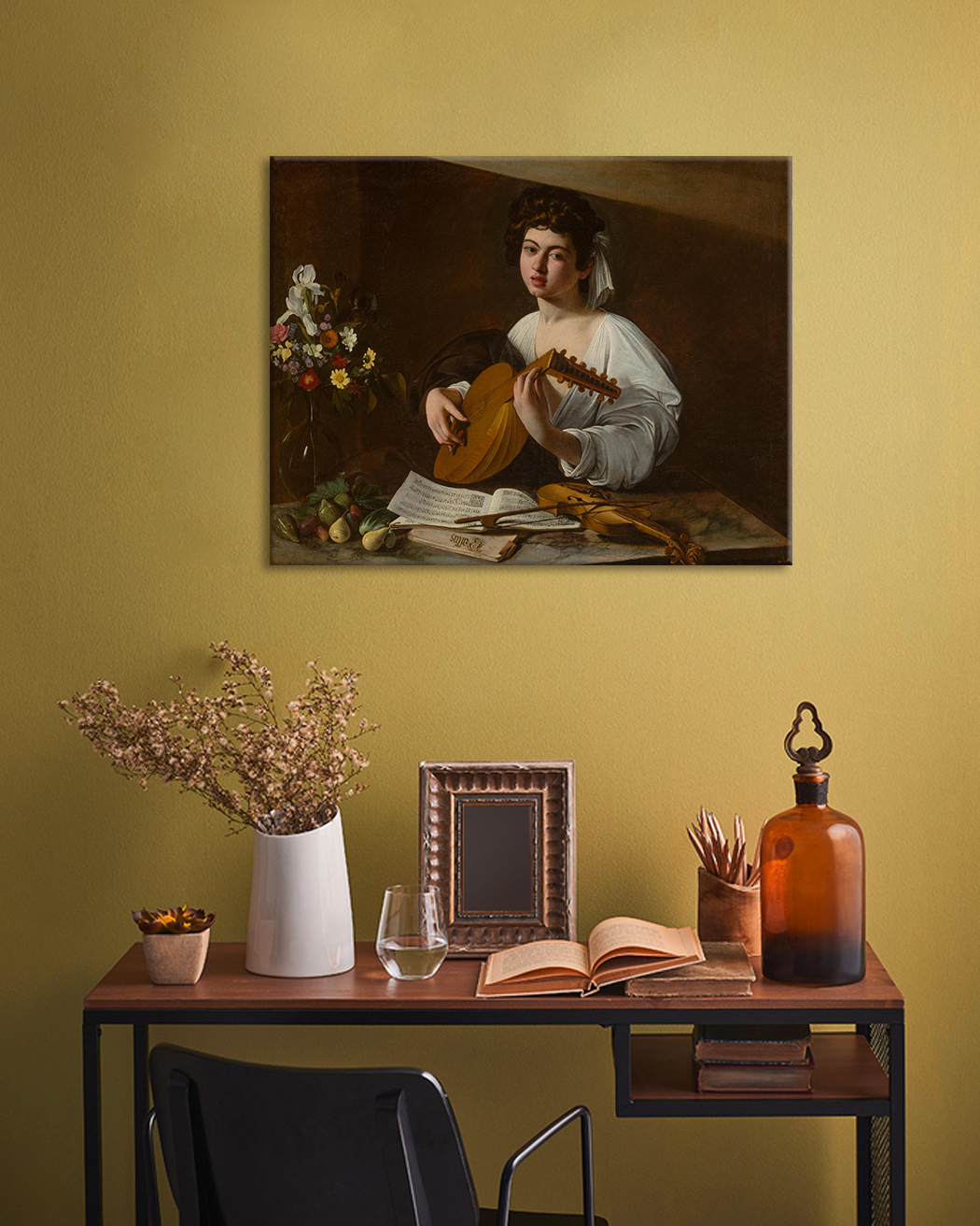 Слики на платно Michelangelo Caravaggio - The Lute Player