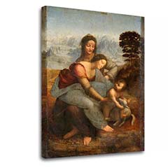 Слики на платно Leonardo da Vinci - The Virgin and Child with Saint Anne