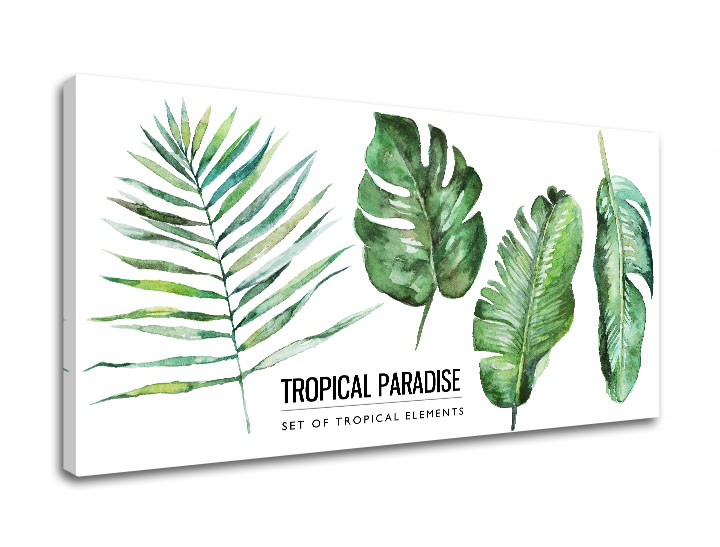 Слики на платно со текст Tropical paradise