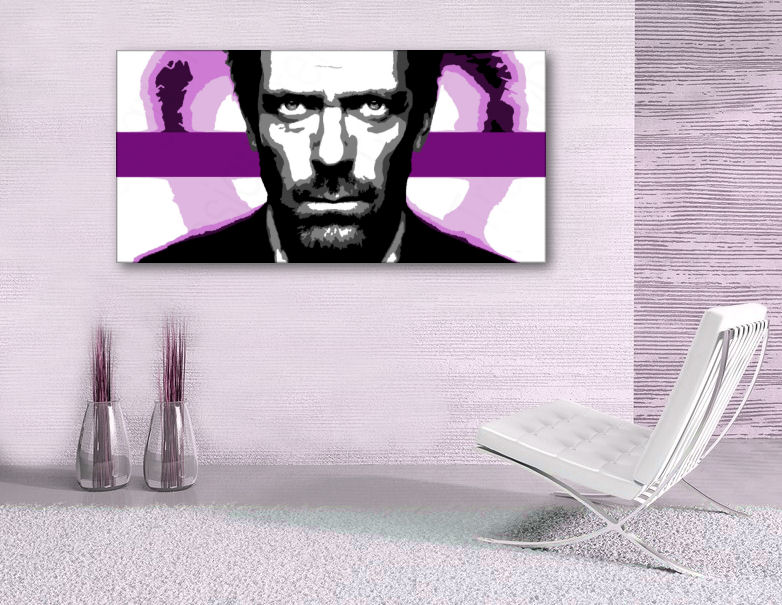 Рачно сликани слики на платно POP Art Dr. HOUSE 1-делна 