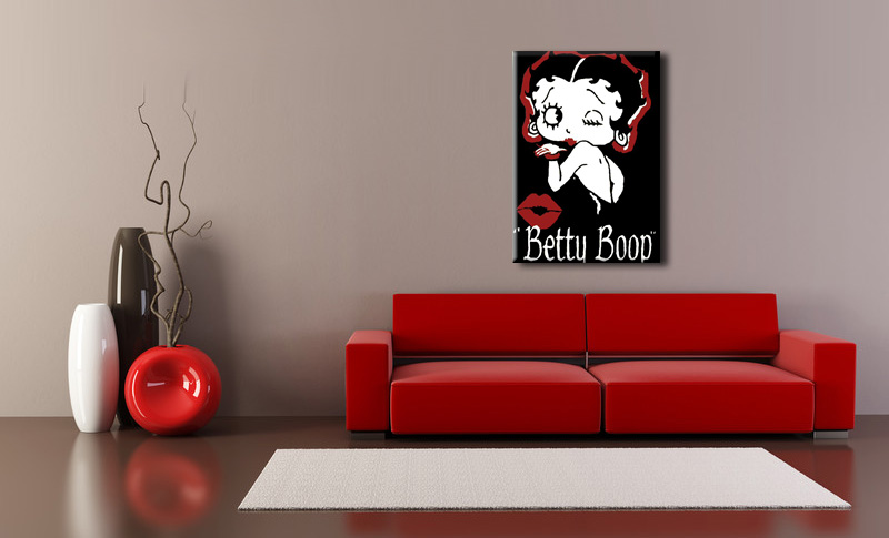 Рачно сликани слики на платно POP Art Betty Boop 1-делна 