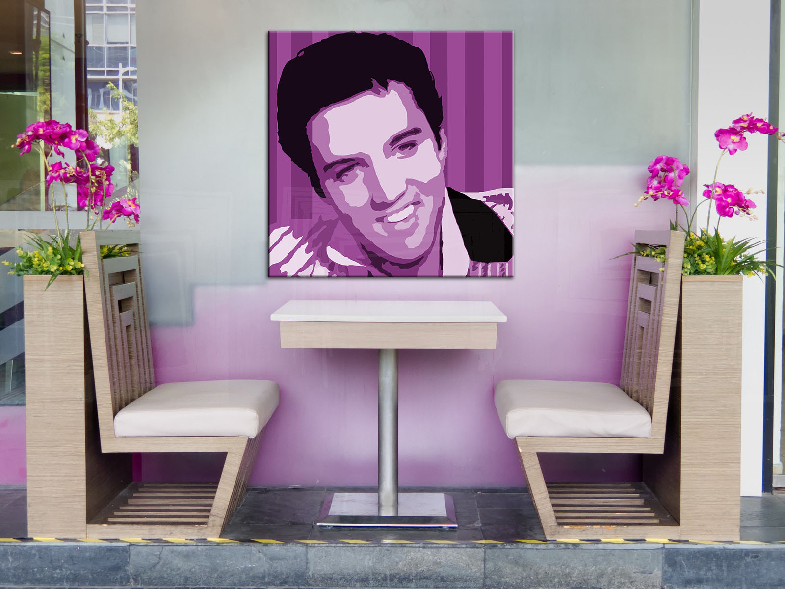Рачно сликани слики на платно POP ART Elvis Presley 1-делна