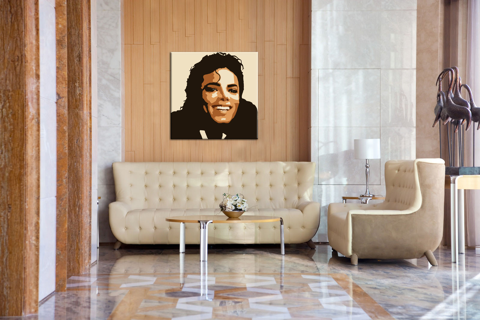 Рачно сликани слики на платно POP ART Michael Jackson 1-делна 