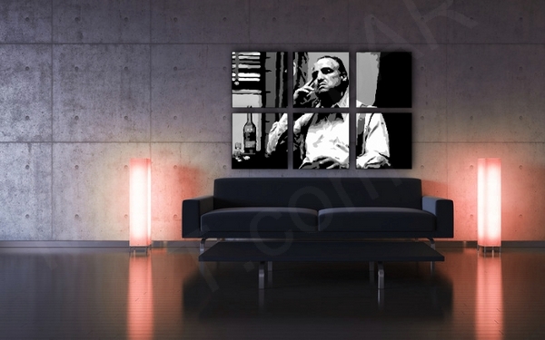 Рачно сликани слики на платно POP Art MARLON Brando 6-делна