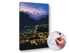 Боење по броеви - Ноќен град | Ниско ниво на тежина