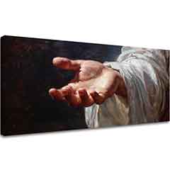 Божја рака | насликана со акрил и златни листови