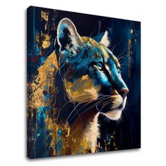 Декоративна слика на платно - PREMIUM ART - Silent Puma's Gaze