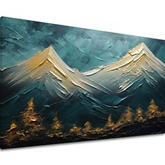 Модерен ѕиден декор Golden Mysterious Rock - PREMIUM ART