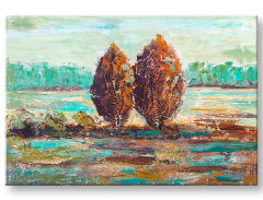 Насликана слика на платно ПЕЈСАЖ 1-делна CFAZH5068E1 - 90x60 cm