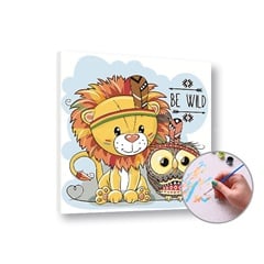 Paint by Numbers Lion - Ниска тешкотија