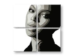 Рачно насликана POP ART слика BEYONCÉ 60x60 cm