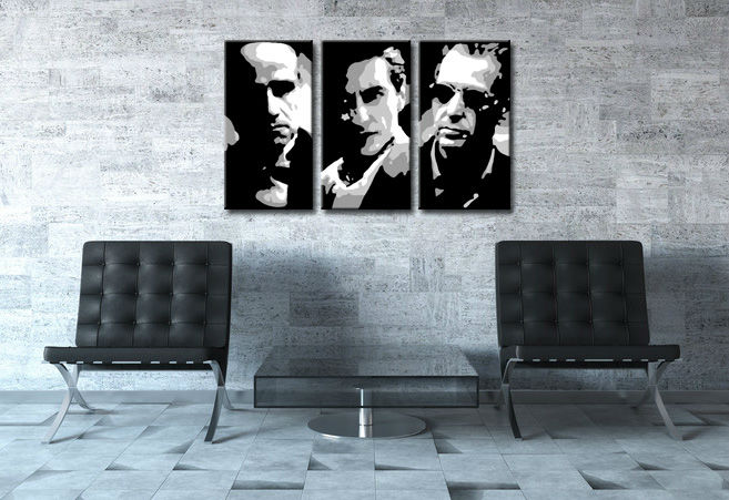 Рачно насликана POP ART слика GODFATHER 120х80 см