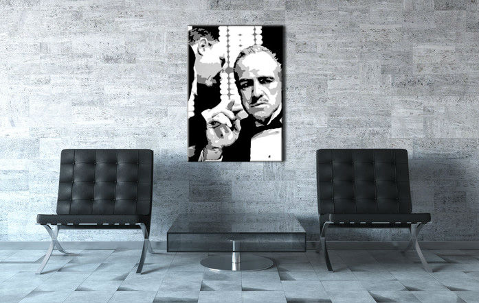 Рачно насликана POP ART слика GODFATHER 90х120 см