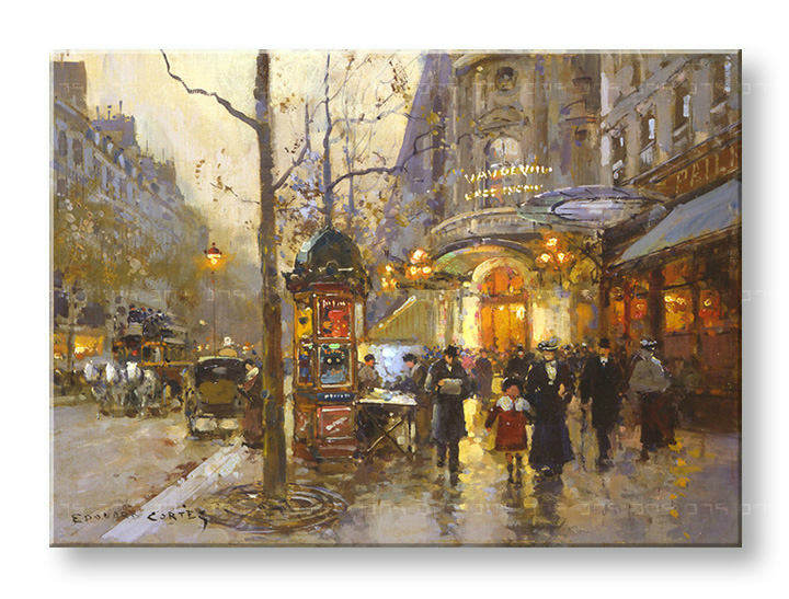 Слики на платно THEATRE DU VAUDEVILLE – Edouard Leon Cortes