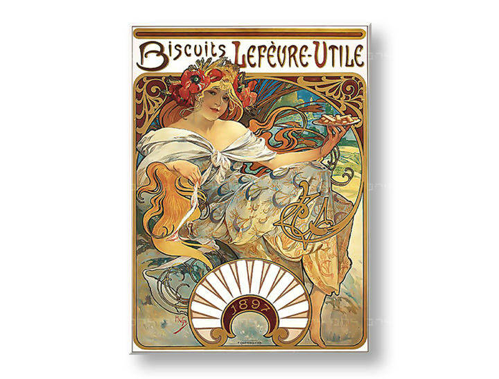 Слики на платно BISCUITS LEFEVRE-UTILE – Alfons Mucha