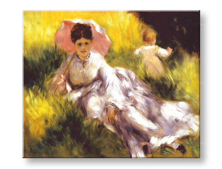 Слики на платно WOMAN WITH A PARASOL – Pierre Auguste Renoir