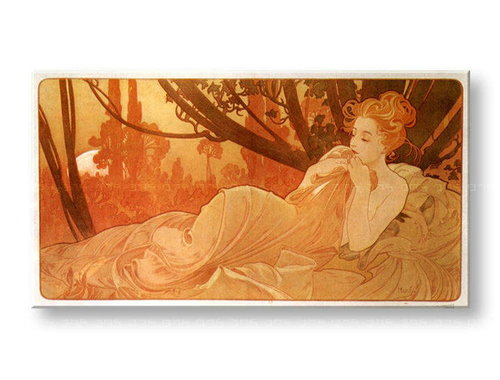 Слики на платно САМРАК – Alfons Mucha