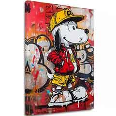 Слика COOL SNOOPY на платно | Насликана структура