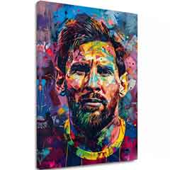 Слика MESSI VIBES на платно | Насликана структура