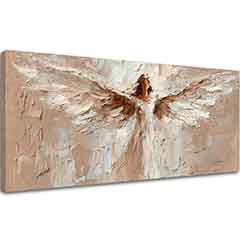 Слика на ангелска божествена прегратка | 100% оригинално акрилно обоено