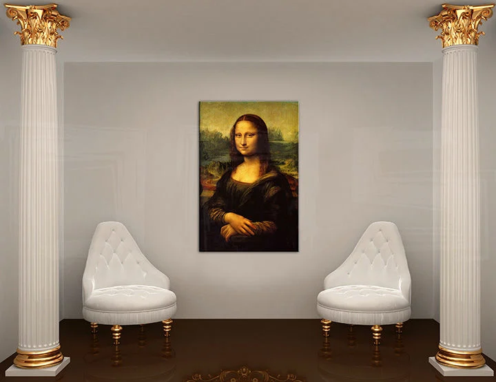 Слика на платно MONA LISA – LEONARDO DA VINCI Попуст 60 % 100x60 cm