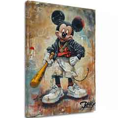 Слика STREET MICKEY на платно | Насликана структура