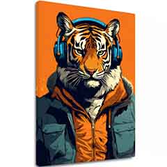 Слика TIGER VIBES | Италијанско платно