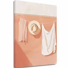 Сликата на платно Бел лен - Минималистички дизајн