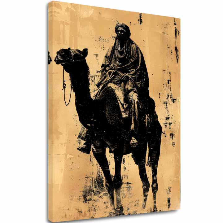 Сликата на платно Јавач на коњ - Винтиџ декорација