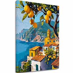 Сликата на платно Лимонова градина - италијански стил