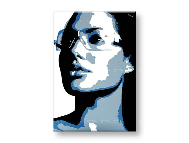 Рачно сликани слики на платно POP Art Angeliна Jolie 1-делна