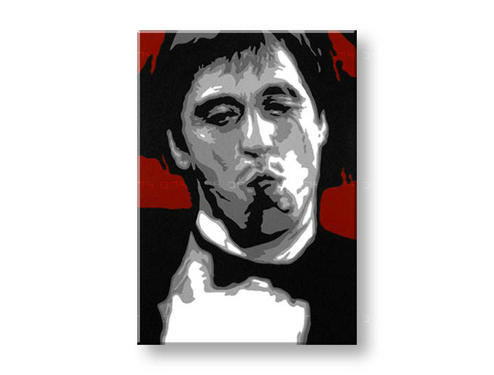 Рачно сликани слики на платно POP Art AL PACINO 1-делна 