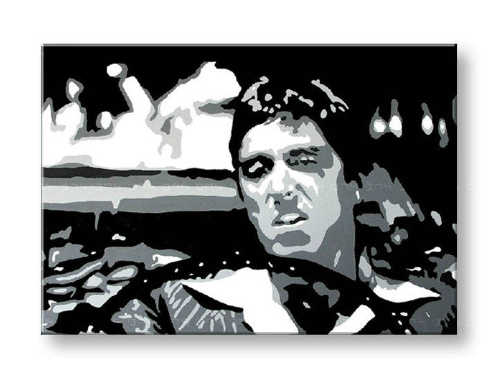 Рачно сликани слики на платно POP Art AL PACINO 1-делна