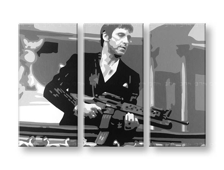 Рачно сликани слики на платно POP Art AL PACINO 3-делна 