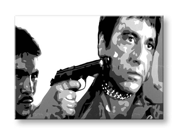 Рачно сликани слики на платно POP Art AL PACINO 1-делна