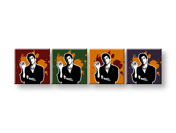 Рачно сликани слики на платно POP Art Scarface - AL PACINO4-делна 2