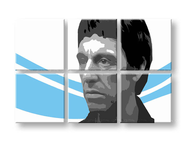 Рачно сликани слики на платно POP Art Scarface - AL PACINO 6-делна 1