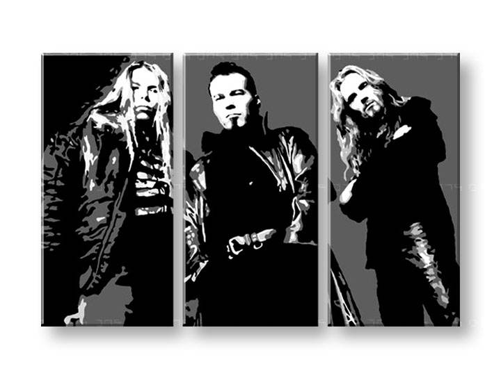 Рачно сликани слики на платно POP Art Apocalyptica 3-делна 