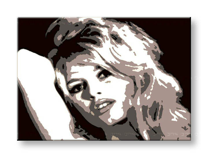 Рачно сликани слики на платно POP Art Brigitte Bardot 1-делна 