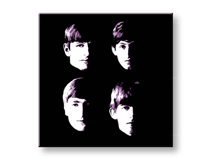 Рачно сликани слики на платно POP Art BEATLES 1-делна