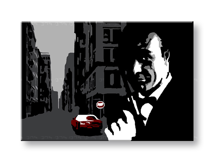 Рачно сликани слики на платно POP Art James Bond 1-делна